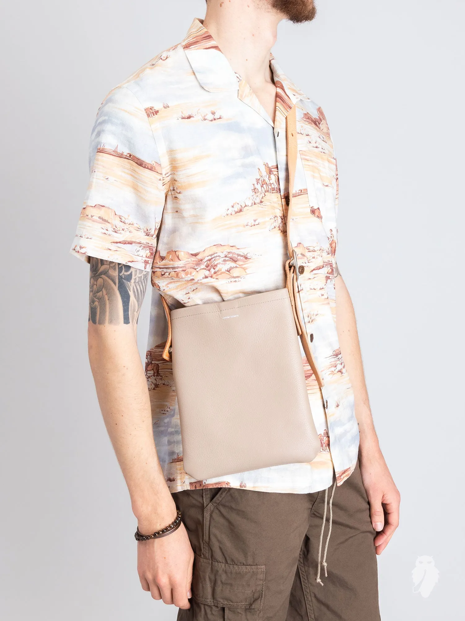 One Side Belt Bag Small in Beige
