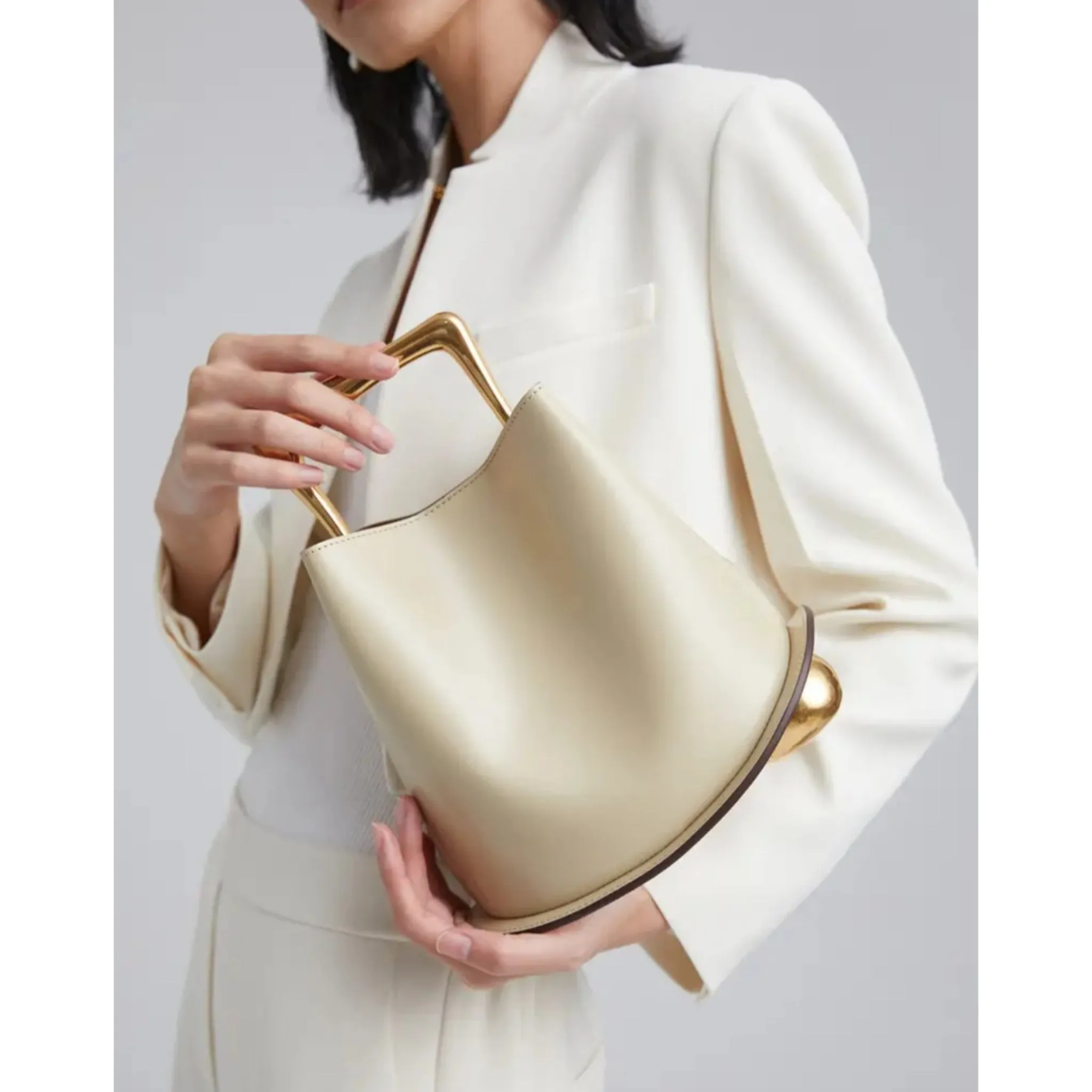 Ozzy Latte Leather Gold Limited Edition Handbag