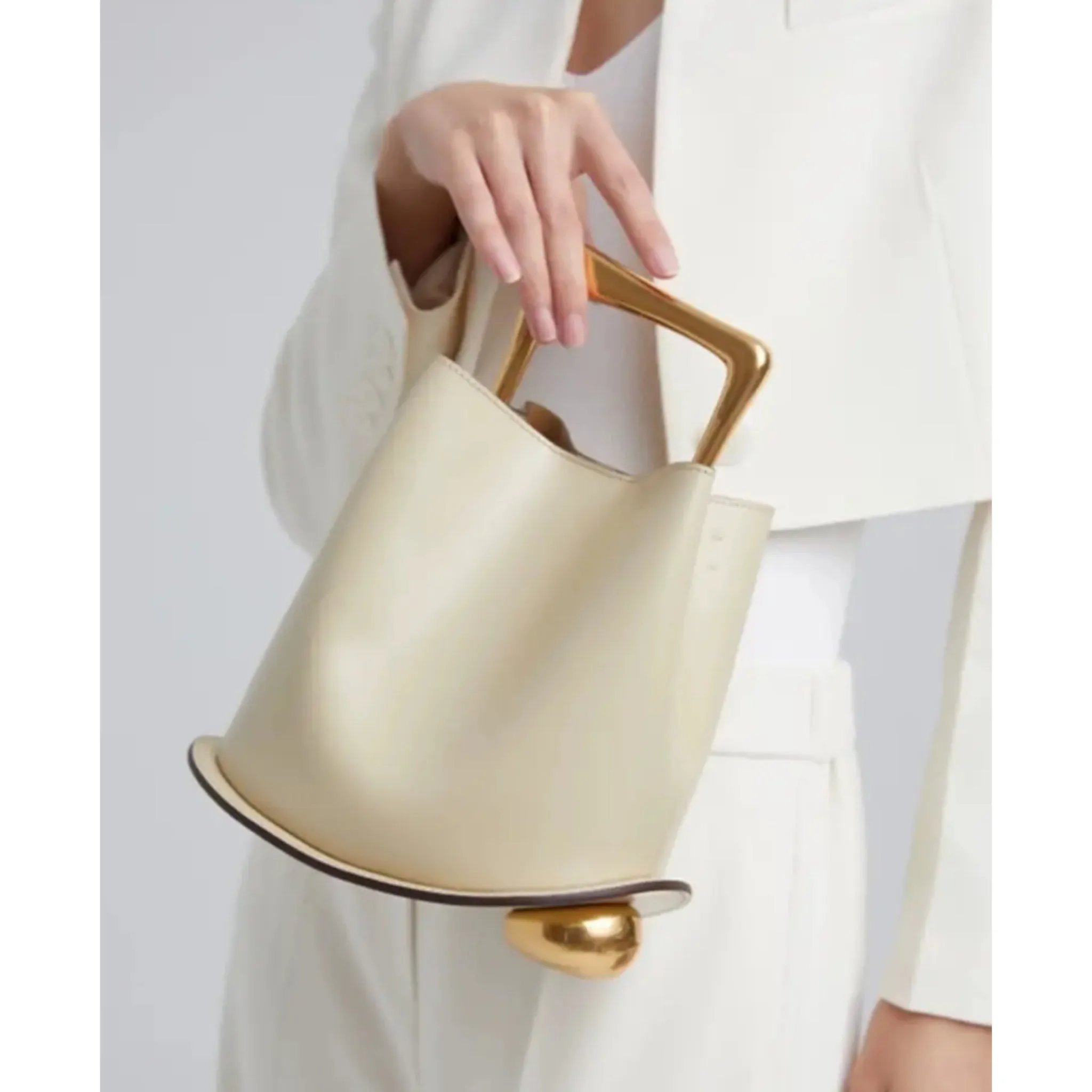 Ozzy Latte Leather Gold Limited Edition Handbag