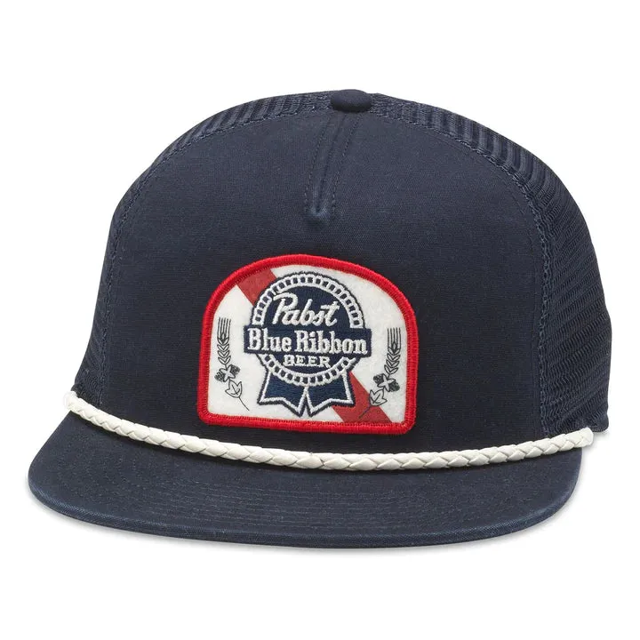 Pabst Blue Ribbon Navy Wyatt Cap