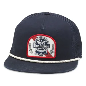 Pabst Blue Ribbon Navy Wyatt Cap