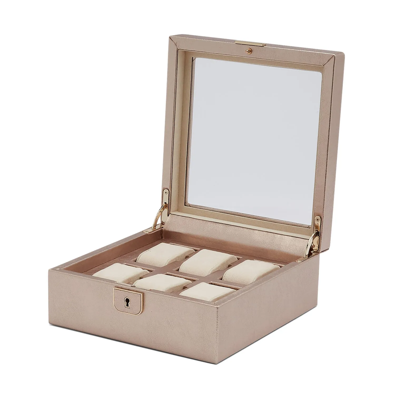 Palermo 6 PC Watch Box  Rose Gold
