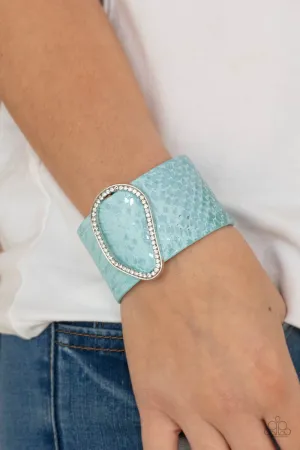 Paparazzi HISS-tory In The Making - Blue Wrap Bracelet
