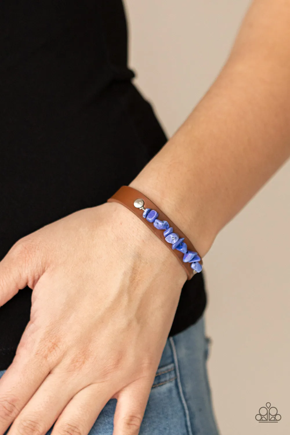 Paparazzi - Pebble Paradise - Blue Bracelet