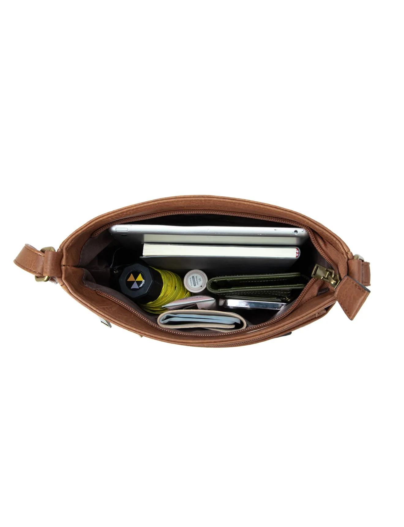 PATSY VEGAN XBODY BAG-TAN
