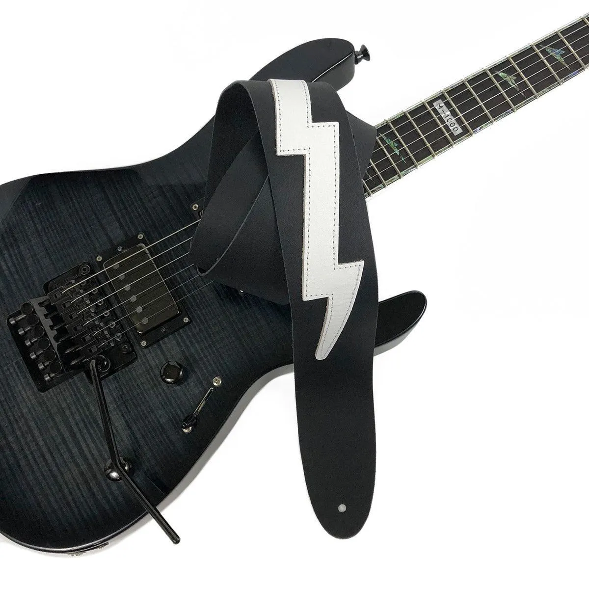 Perri's 2.5" Famous Guitar Strap ~ Black with Lightning Bolt