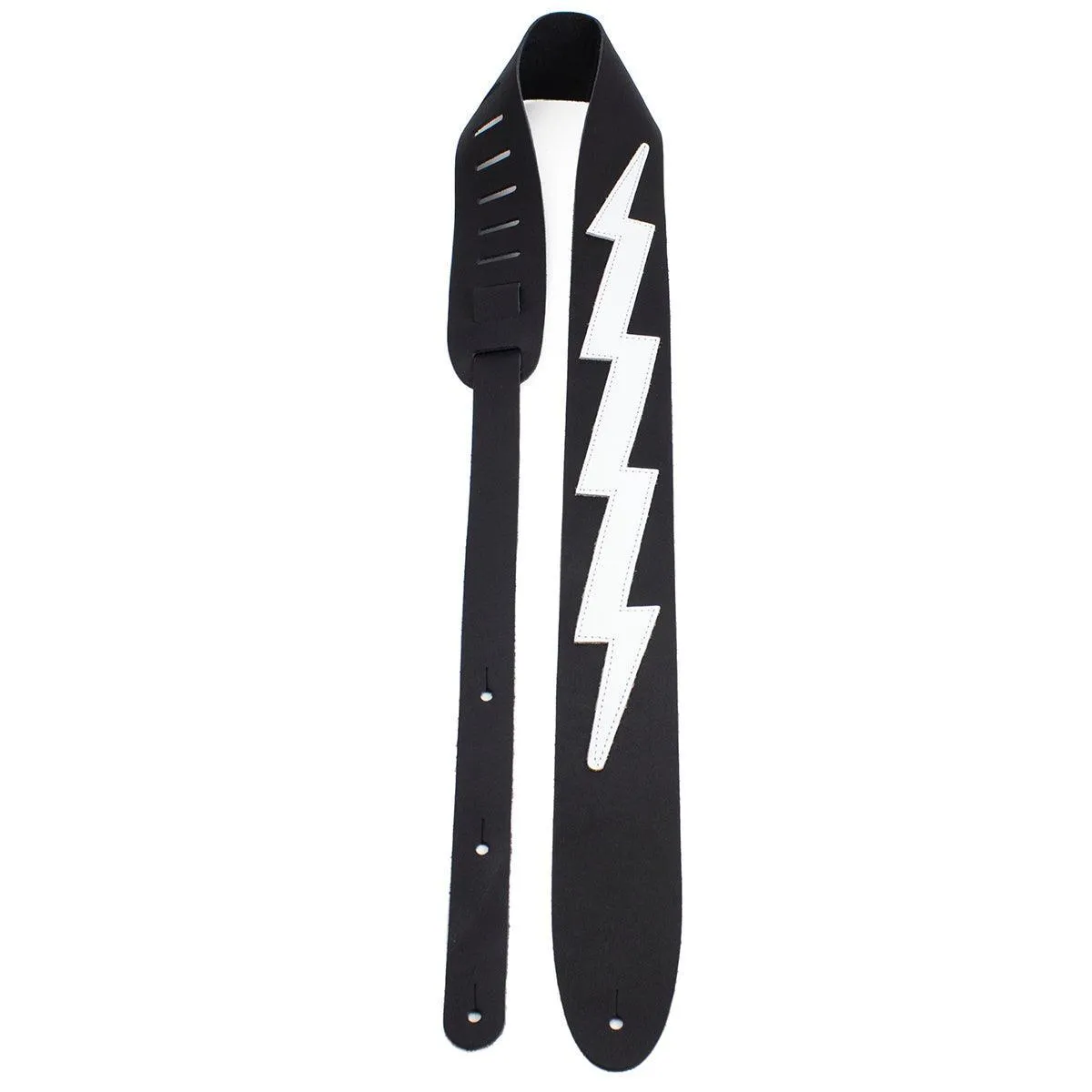 Perri's 2.5" Famous Guitar Strap ~ Black with Lightning Bolt