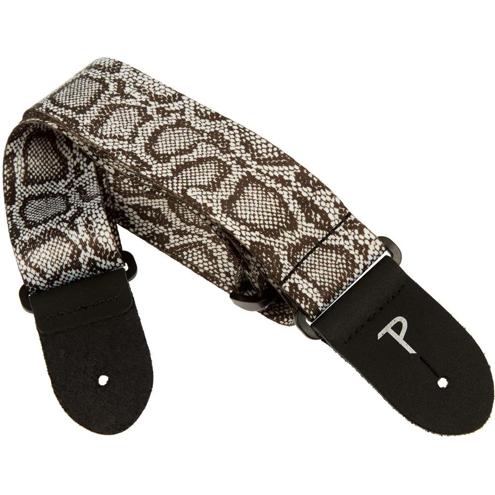 Perris 2" Polyester "Snakeskin" Guitar Strap with Leather ends