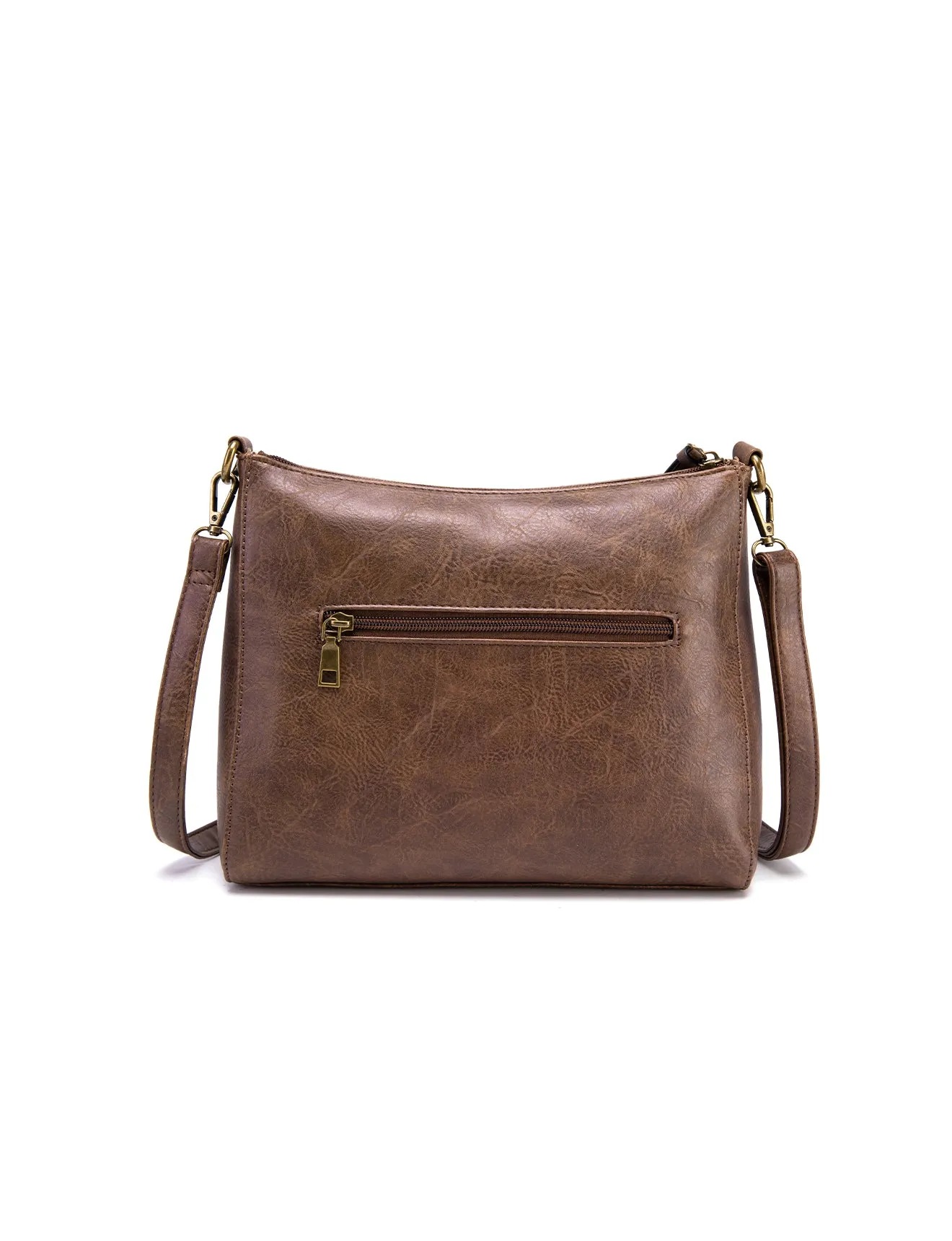 PHILOMENA LARGE VEGAN XBODY BAG- XB-2349-CHOC- NEW IN