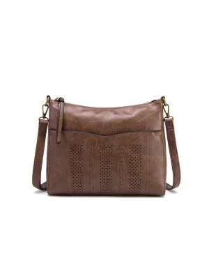 PHILOMENA LARGE VEGAN XBODY BAG- XB-2349-CHOC- NEW IN