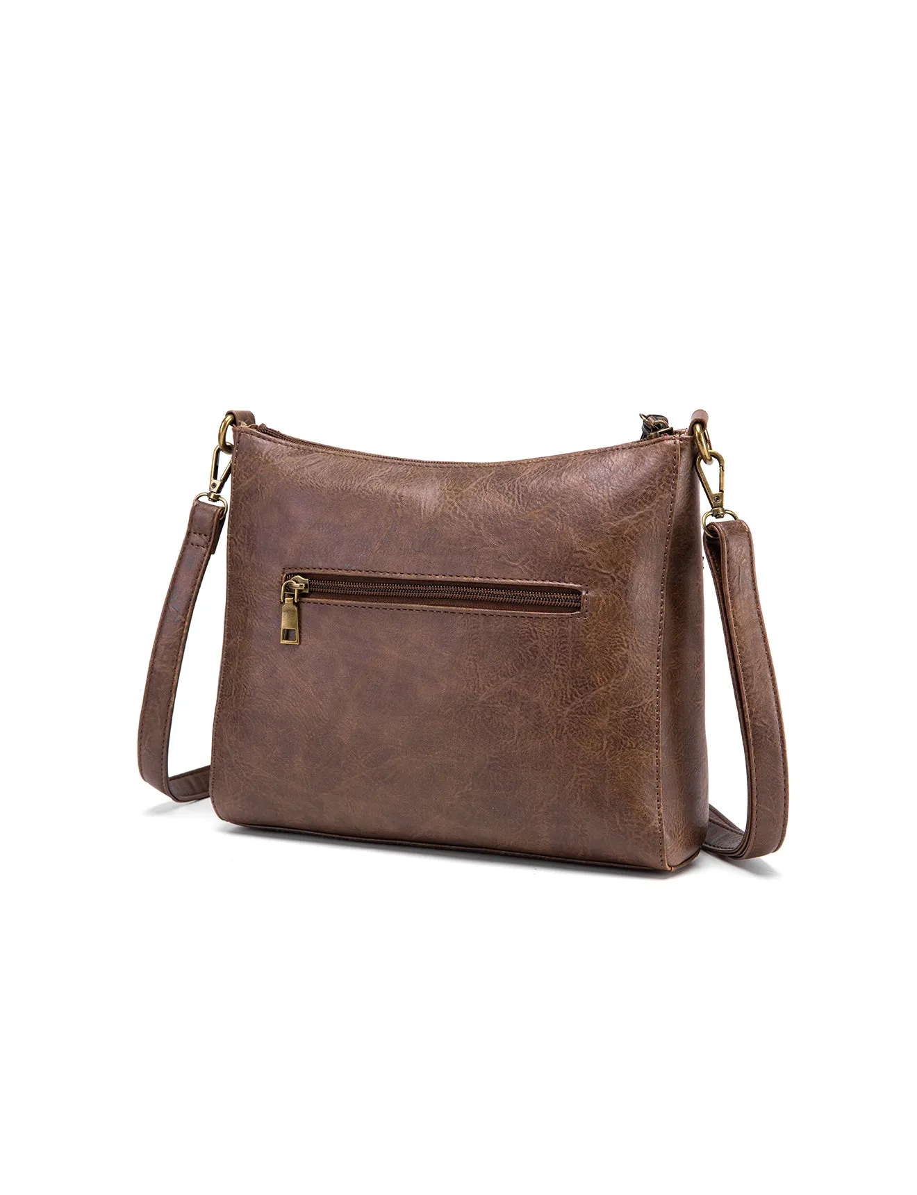 PHILOMENA LARGE VEGAN XBODY BAG- XB-2349-CHOC- NEW IN