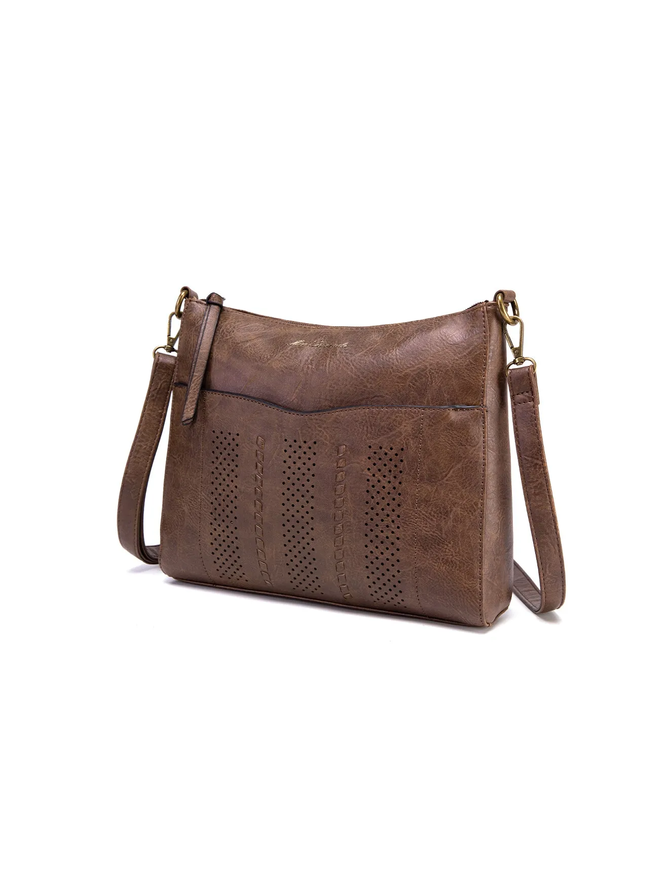 PHILOMENA LARGE VEGAN XBODY BAG- XB-2349-CHOC- NEW IN