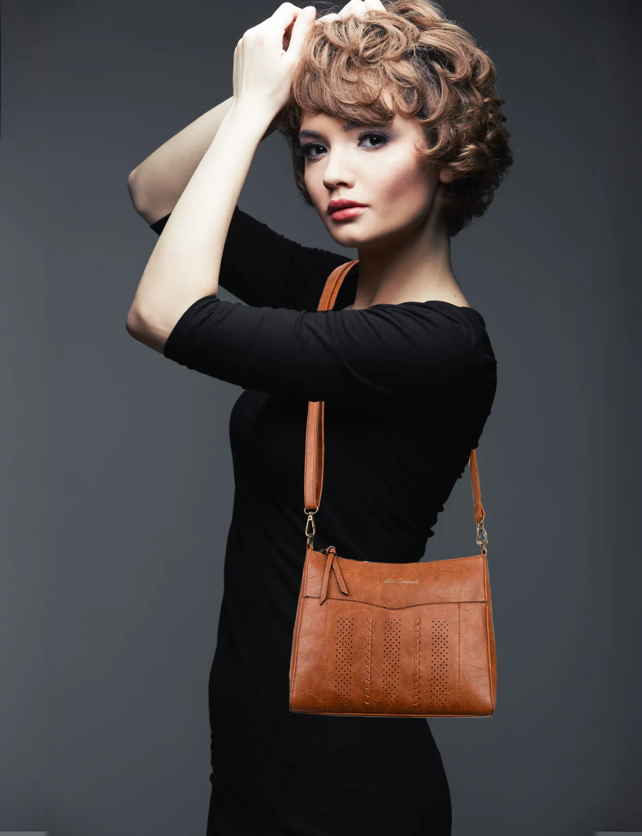 PHILOMENA LARGE VEGAN XBODY BAG- XB-2349-TAN- NEW IN
