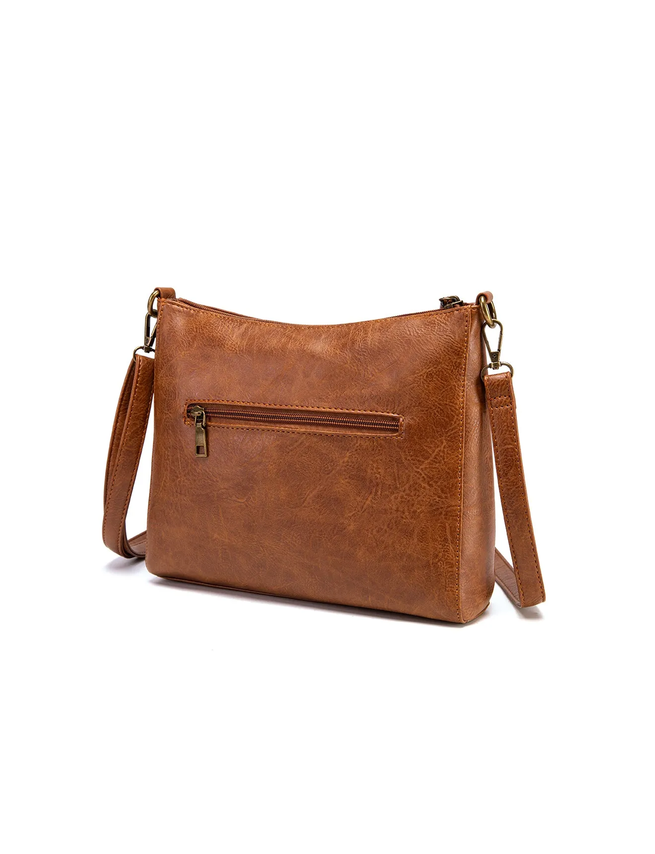 PHILOMENA LARGE VEGAN XBODY BAG- XB-2349-TAN- NEW IN