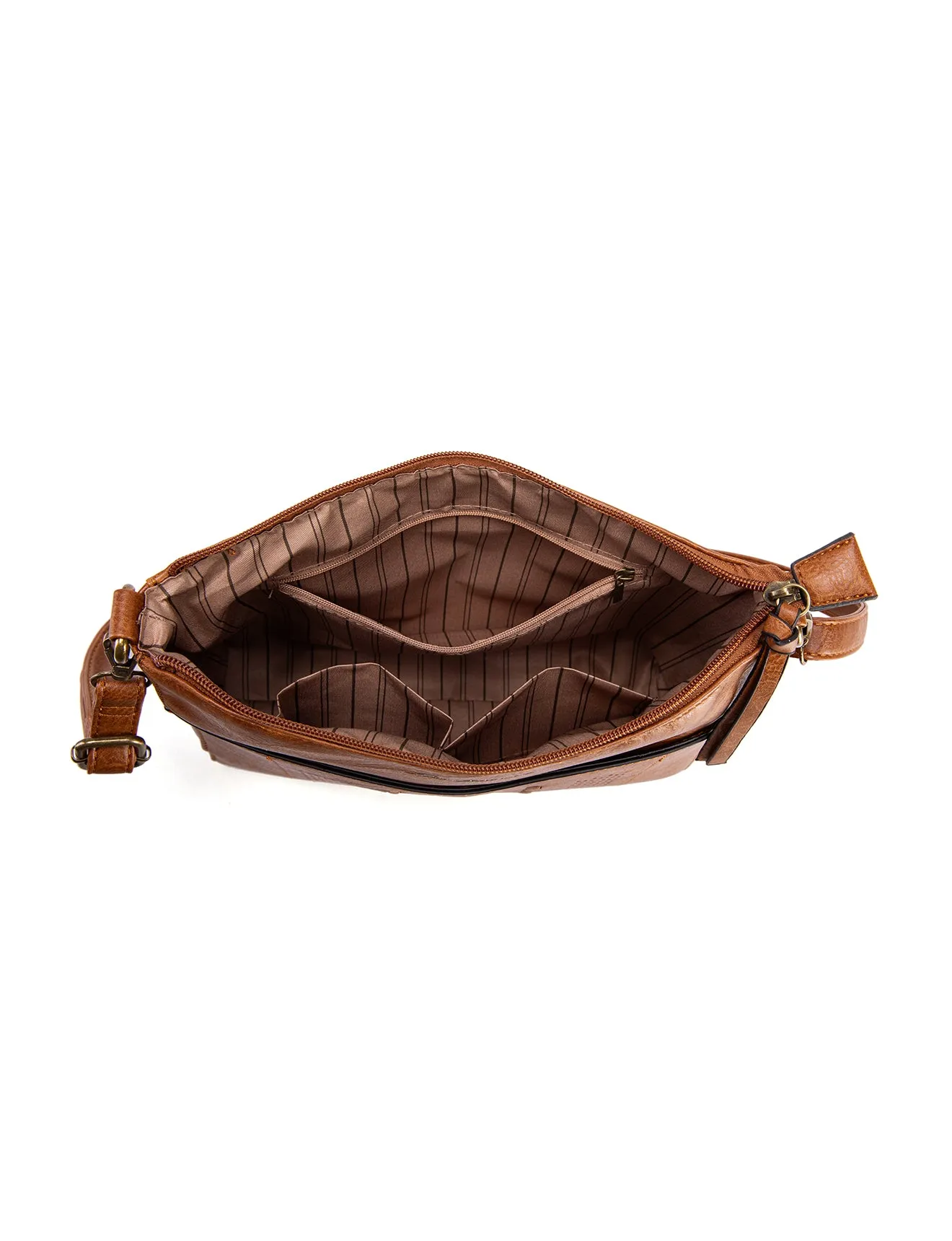 PHILOMENA LARGE VEGAN XBODY BAG- XB-2349-TAN- NEW IN