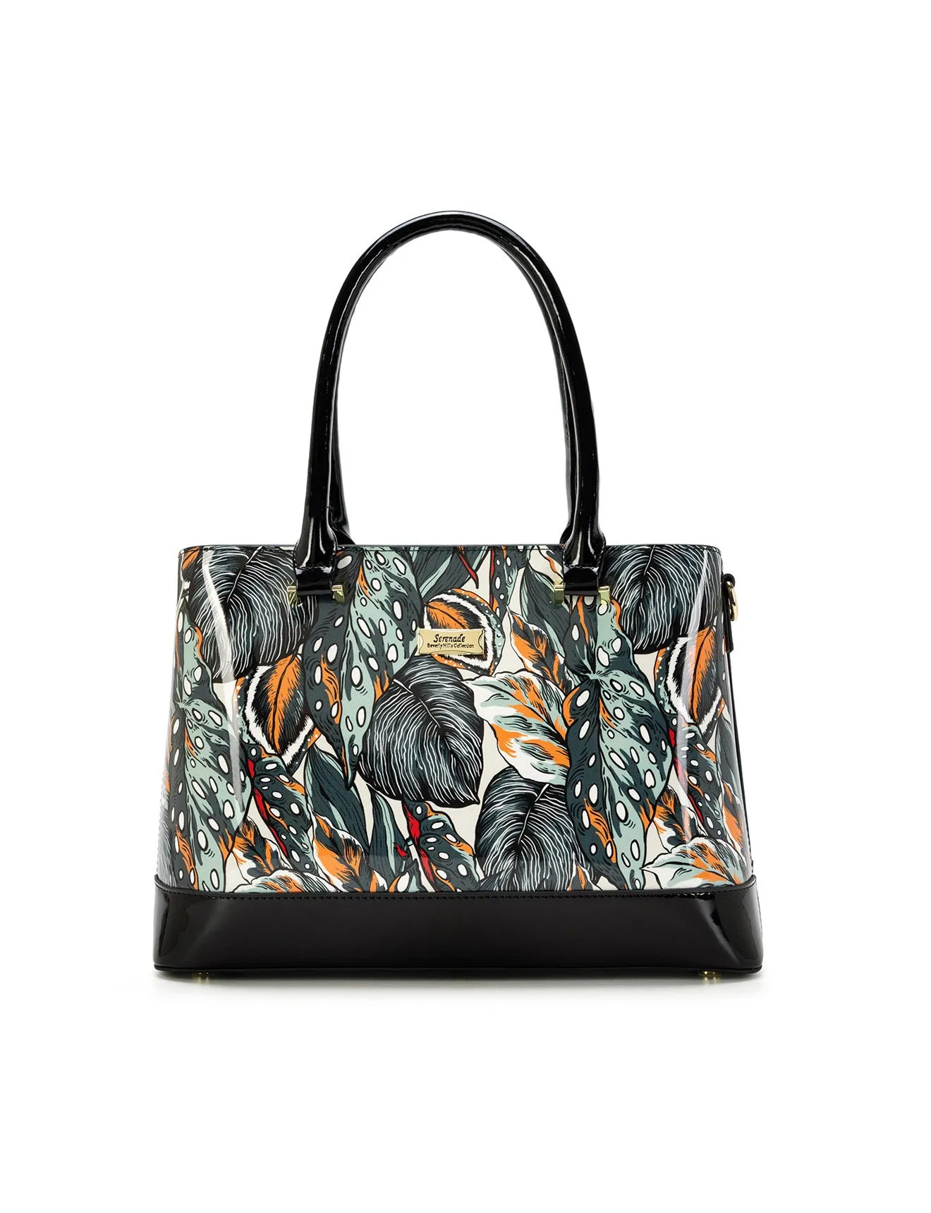 PHYLLIS PATENT LEATHER GRIP HANDLE BAG- SN82-0820