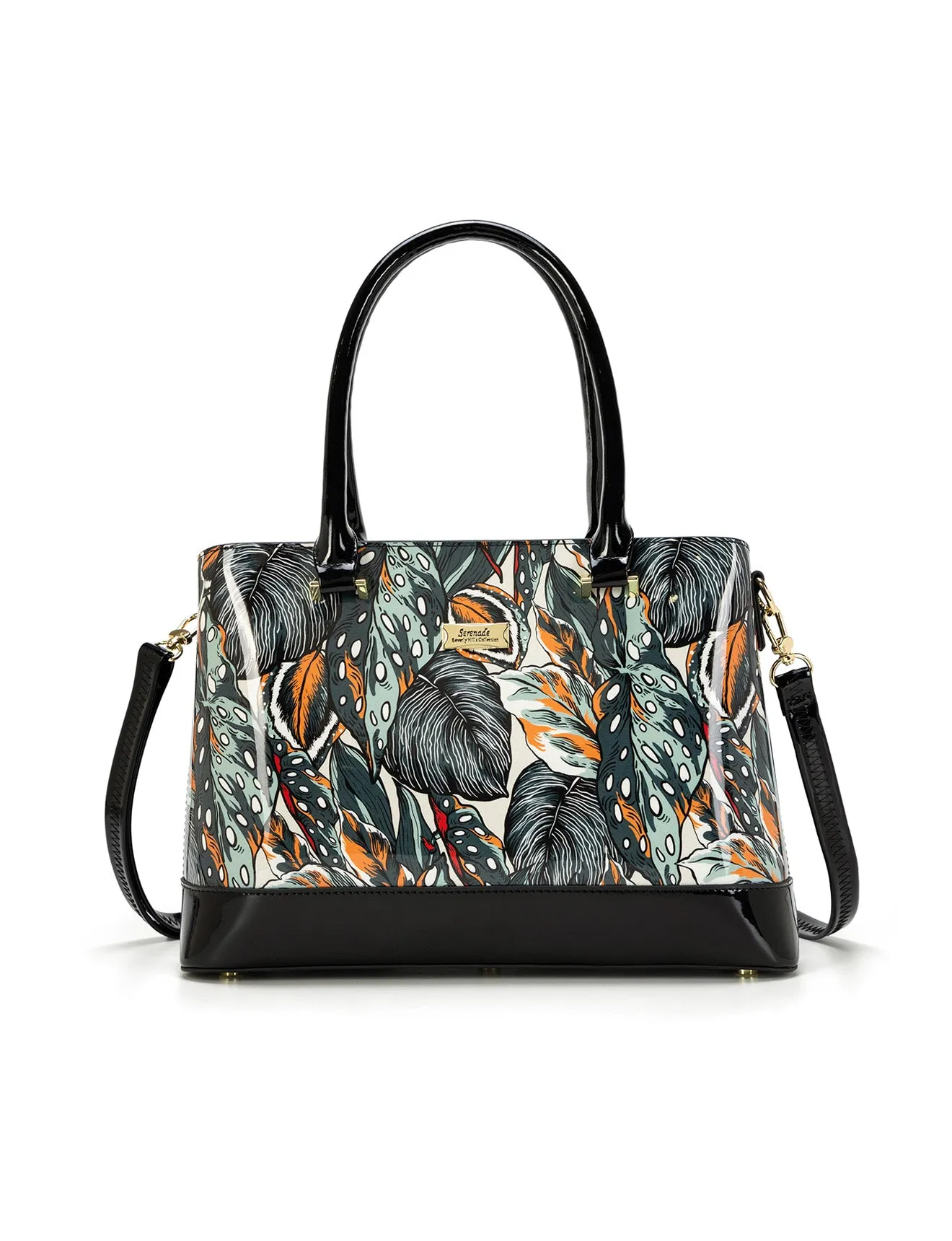 PHYLLIS PATENT LEATHER GRIP HANDLE BAG- SN82-0820