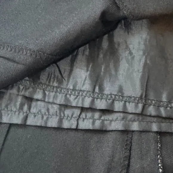 Pile ou Face Paris Textured A-Line Skirt 3 Gray Black Reptile Print Flared Hem