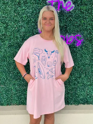 Pink Western Elements Dress