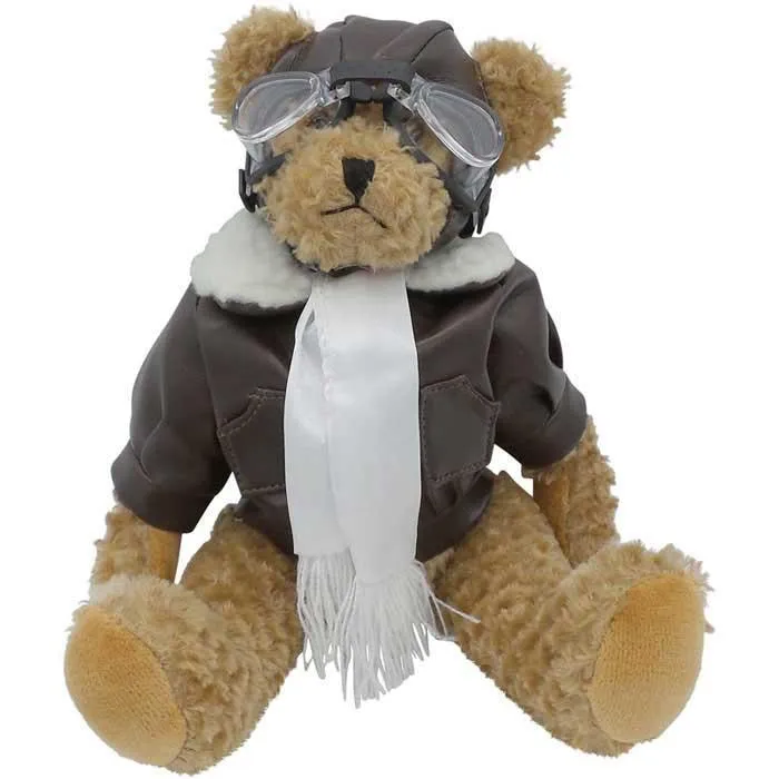 Plush Pilot Bear 10"