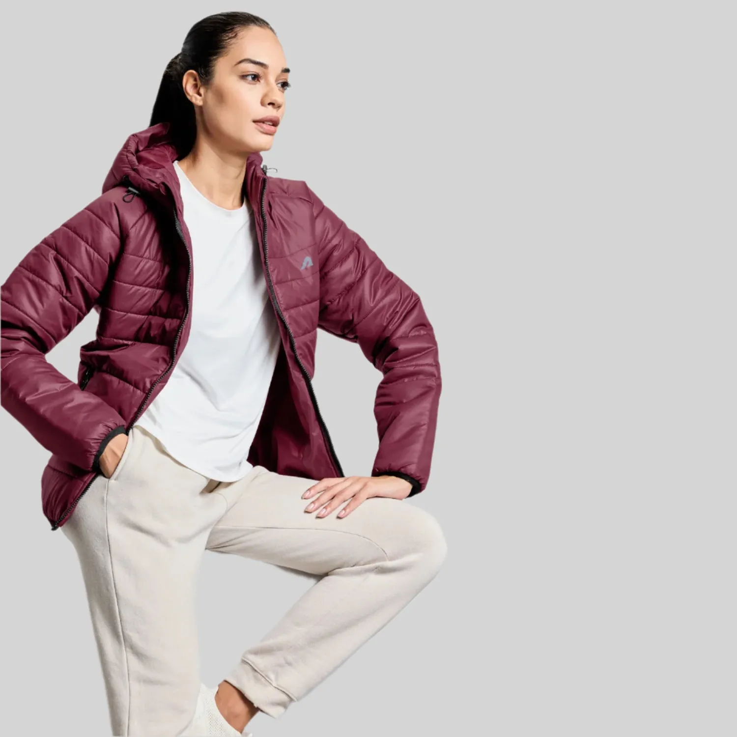 Polar Womens Puffer Jacket - Windsor Wine