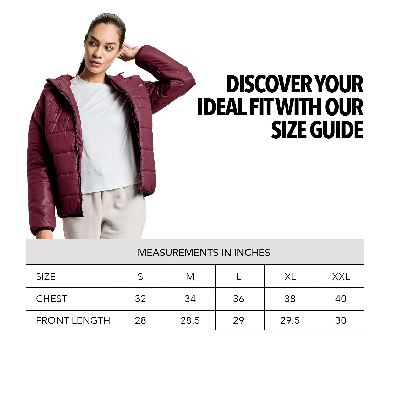 Polar Womens Puffer Jacket - Windsor Wine
