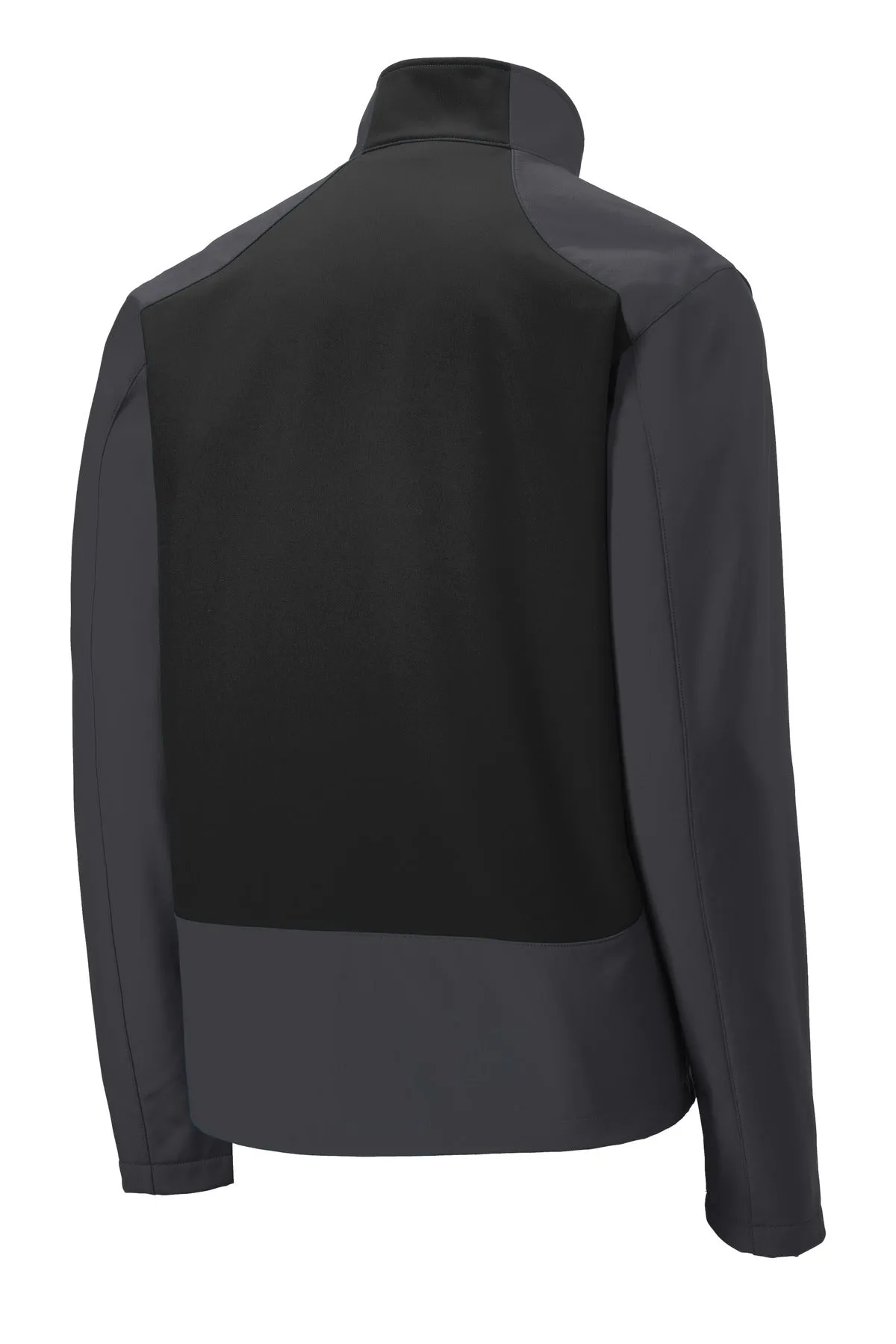 Port Authority Back-Block Soft Shell Jacket. J336 Battleship Grey/ Black