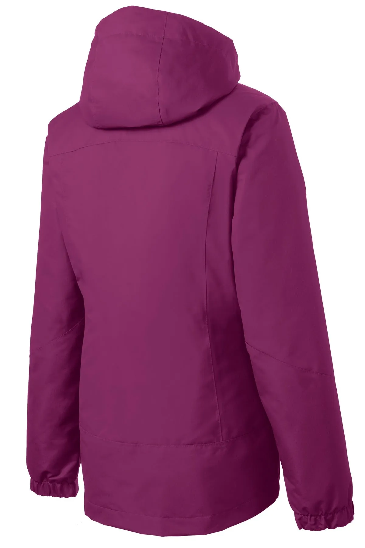 Port Authority Women's Vortex Waterproof 3-in-1 Jacket. L332 Very Berry/ Black