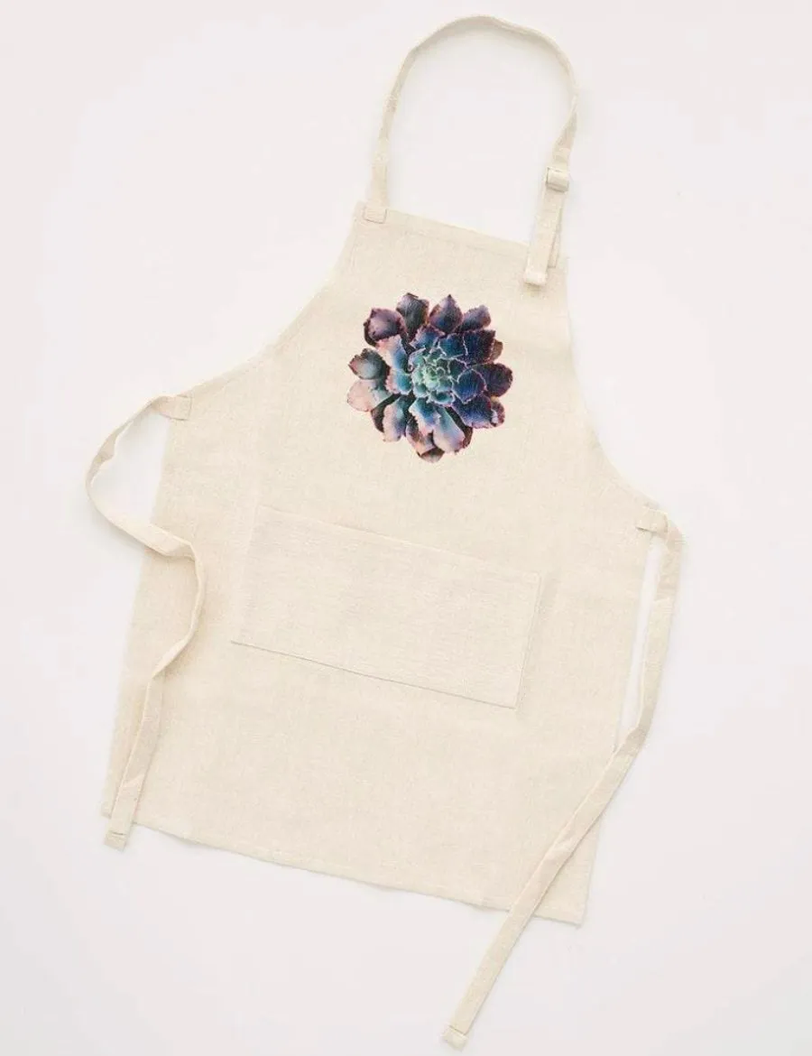 Purple Succulent Apron, College Student Gift,Mother's Day Gift, Christmas Gift