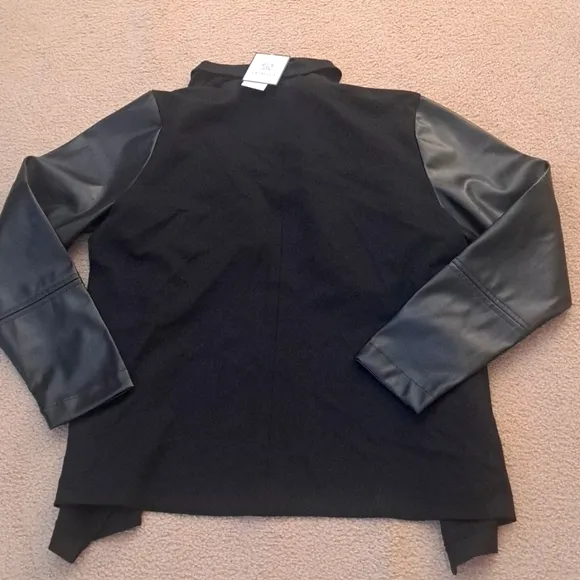 RAFELLA OPEN FRONT JACKET.  OVERSIZED LARGE