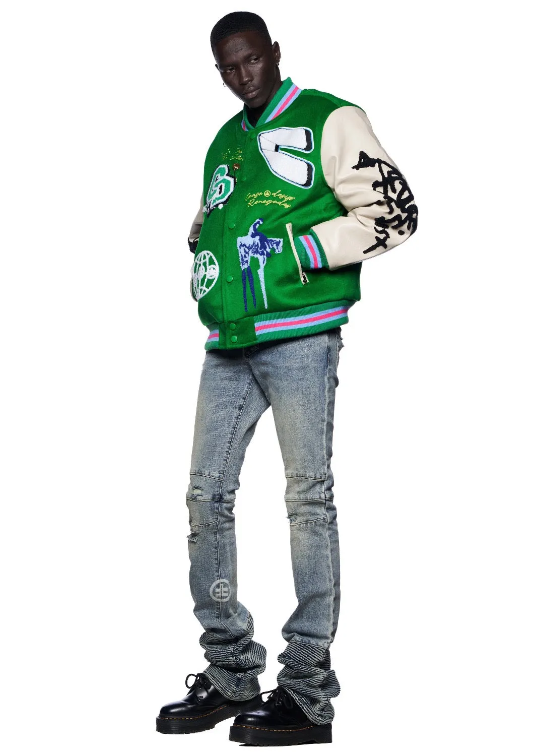 RENEGADES GREEN LETTERMAN JACKET