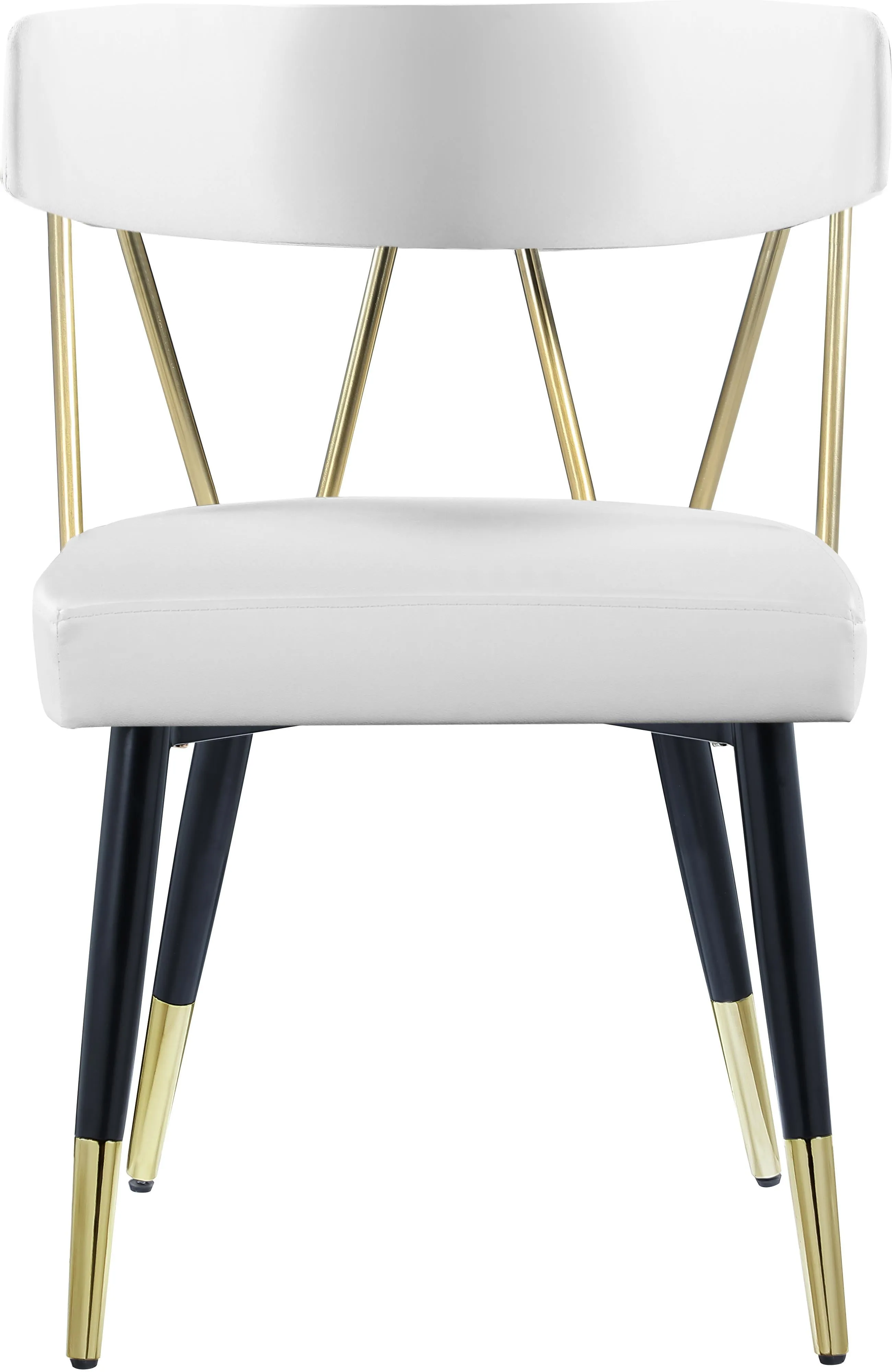 Rheingold White Faux Leather Dining Chair