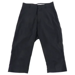 Rick Owens Black Silk Blend Cropped Trouser - 28