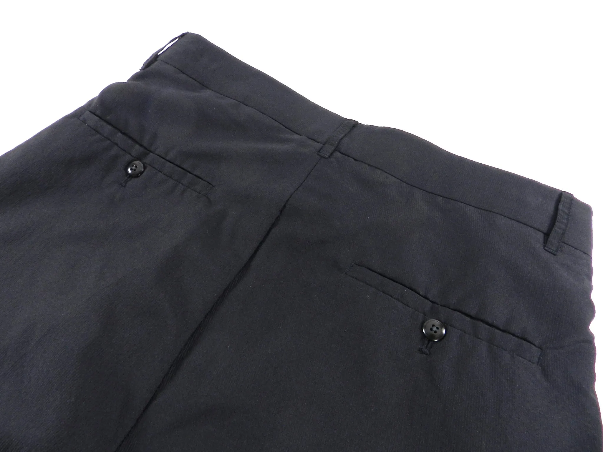 Rick Owens Black Silk Blend Cropped Trouser - 28