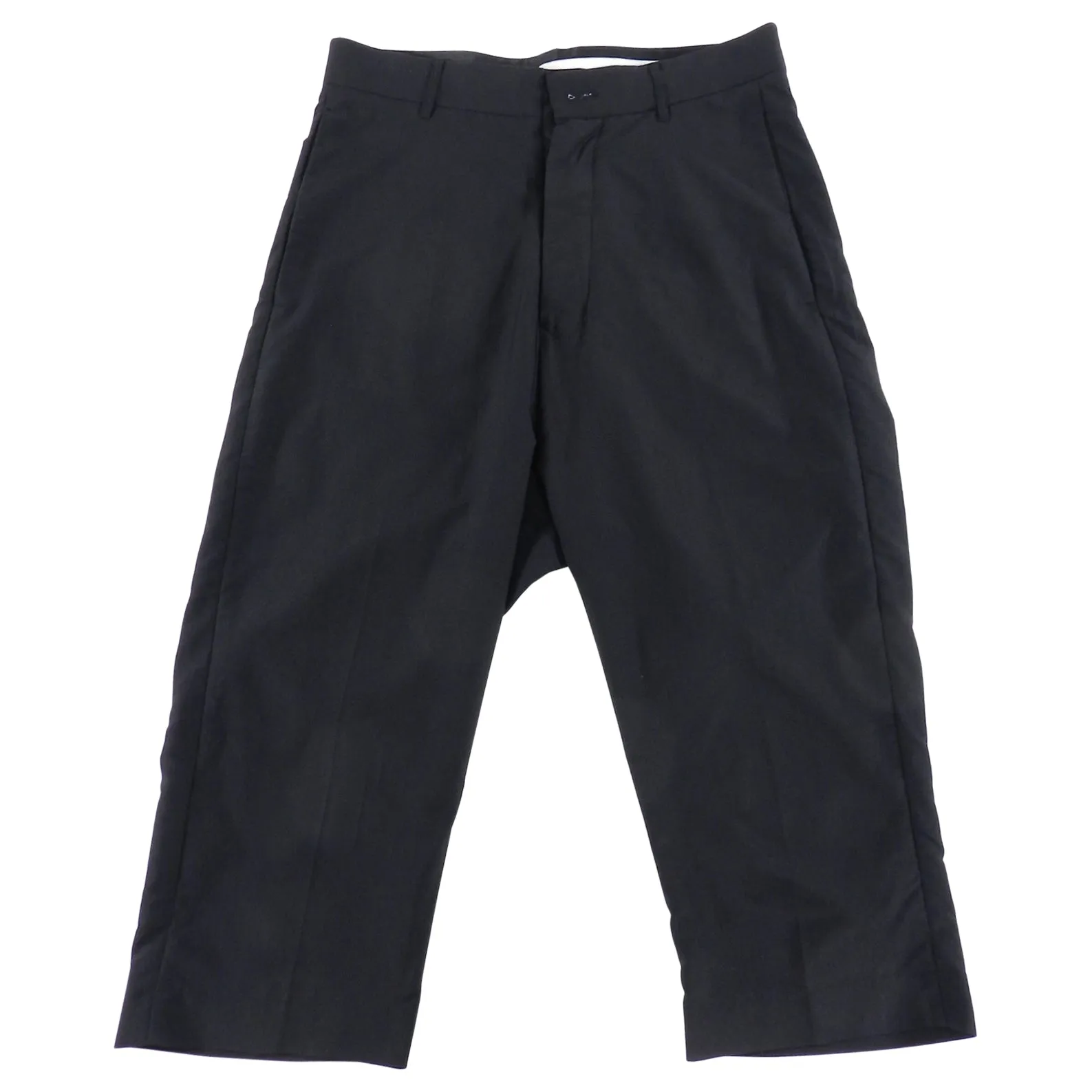Rick Owens Black Silk Blend Cropped Trouser - 28
