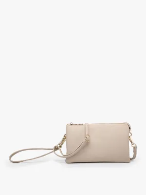 Riley Crossbody Wristlet Light Beige