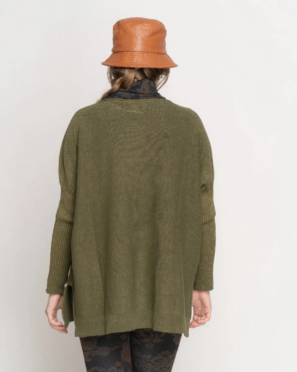 Rolled Pocket Sweater