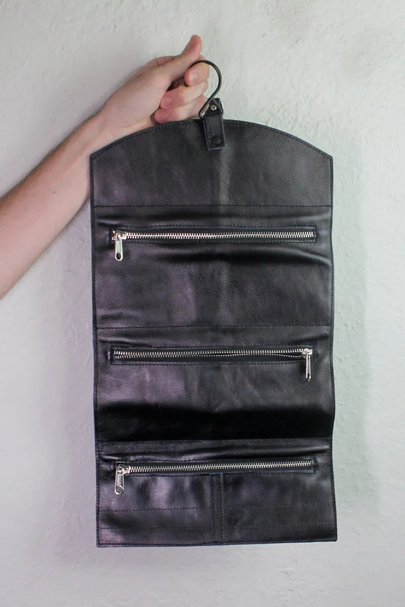 Rolled Toiletry Bag Black
