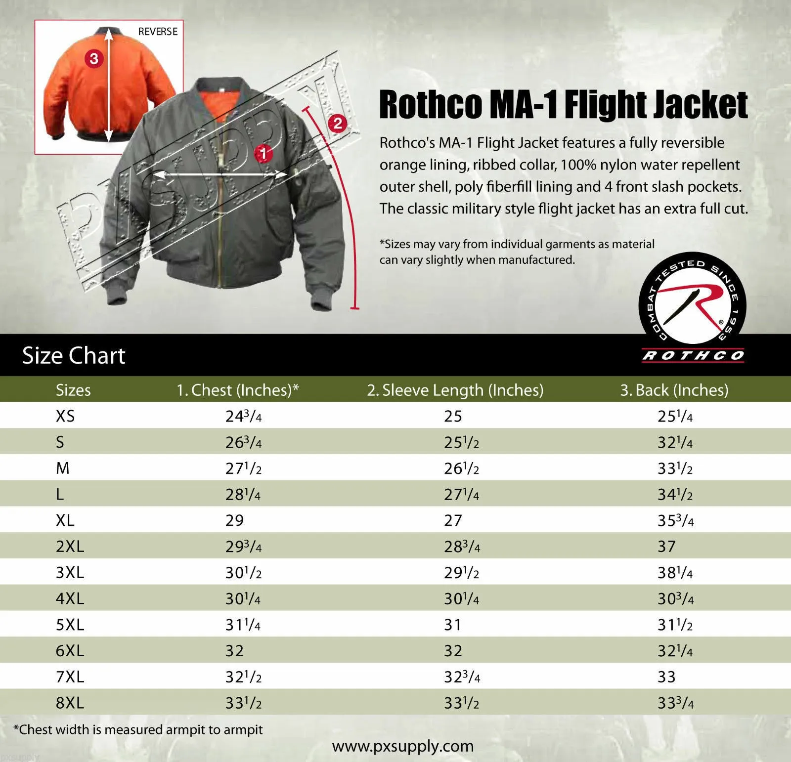 Rothco MA-1 Flight Jacket With Security Print