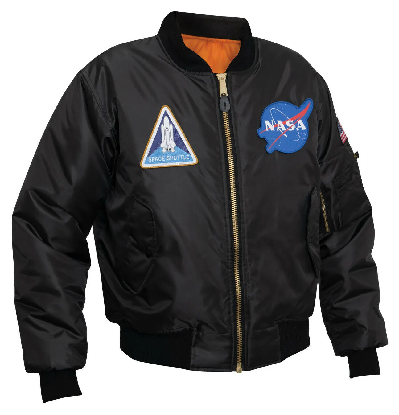 Rothco NASA MA-1 Flight Jacket - Black