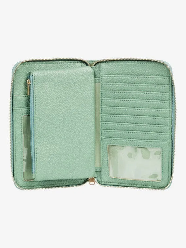 Roxy Womens Magic Happens Zip Around Wallet - Sea Spray