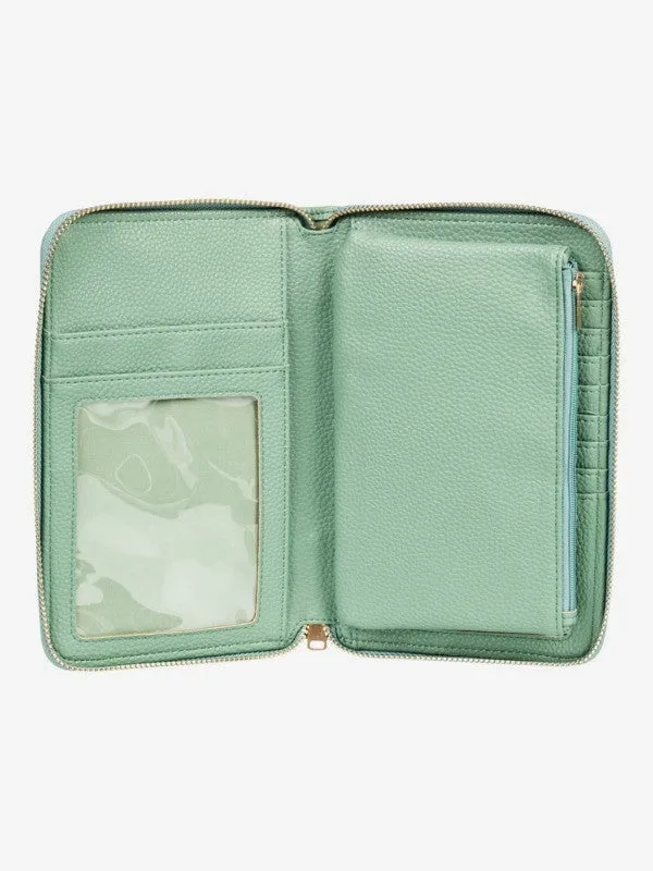 Roxy Womens Magic Happens Zip Around Wallet - Sea Spray