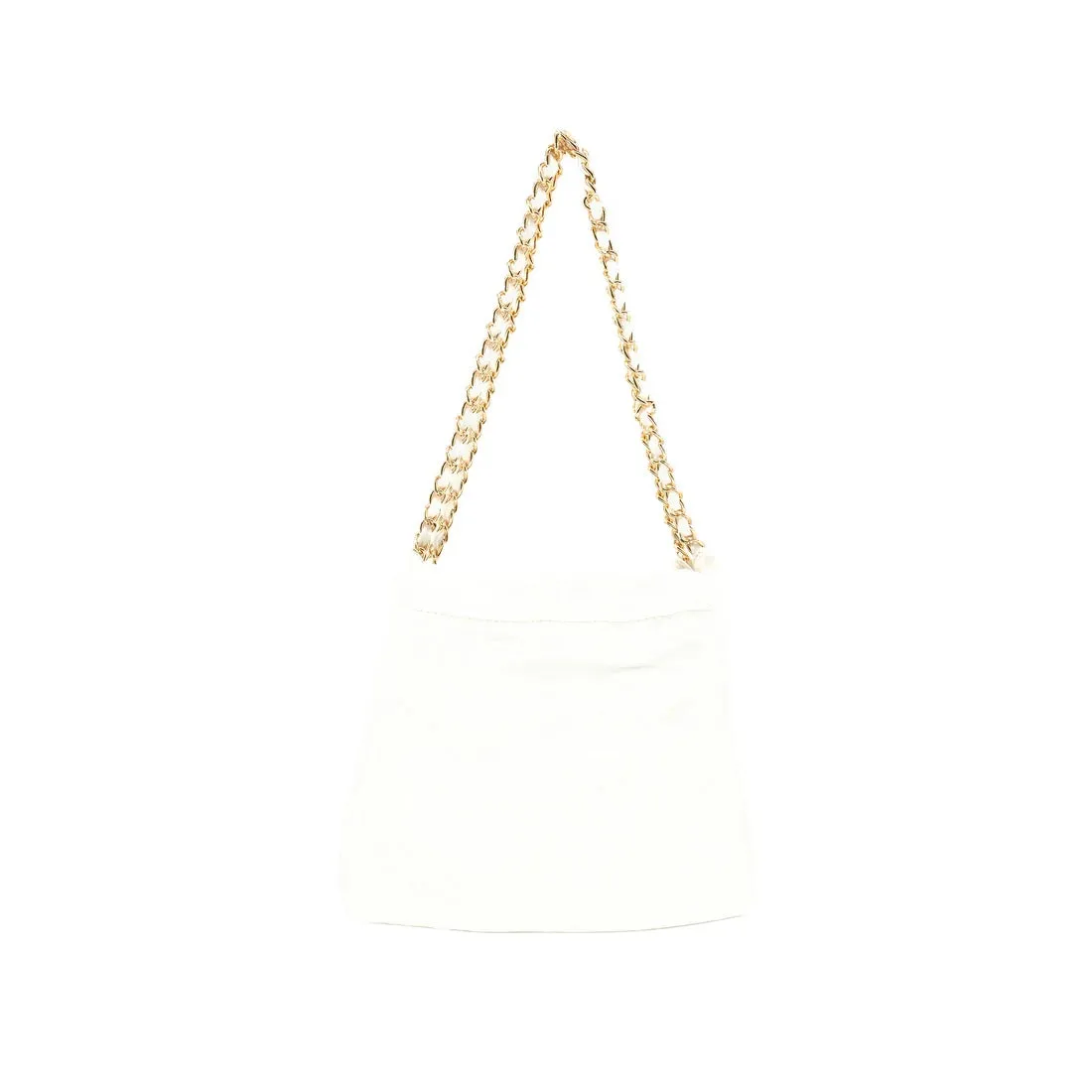 Sack Purse - Gold/Wht