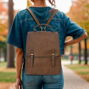 !SALE! Brown Faux Leather NGIL Utility Backpack