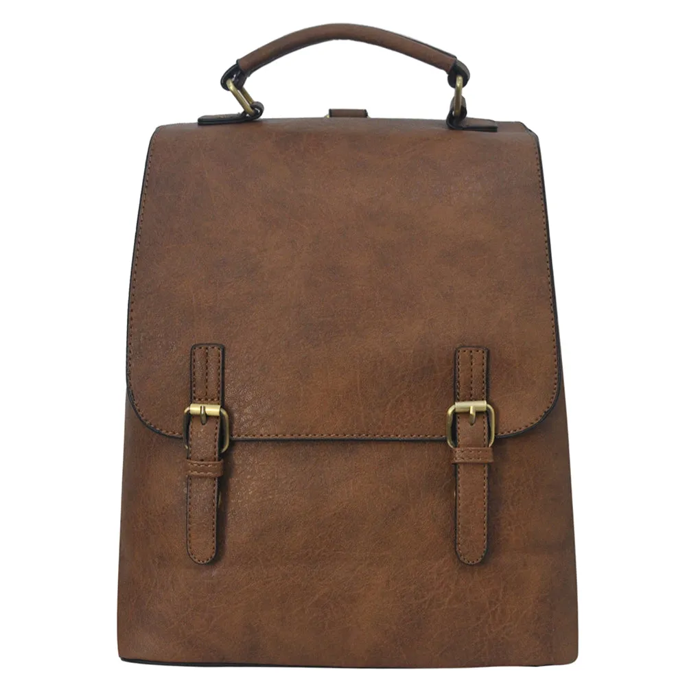 !SALE! Brown Faux Leather NGIL Utility Backpack