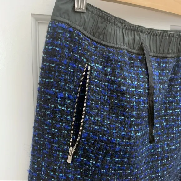 Sandro Tweed Skirt with Drawstring Waistband