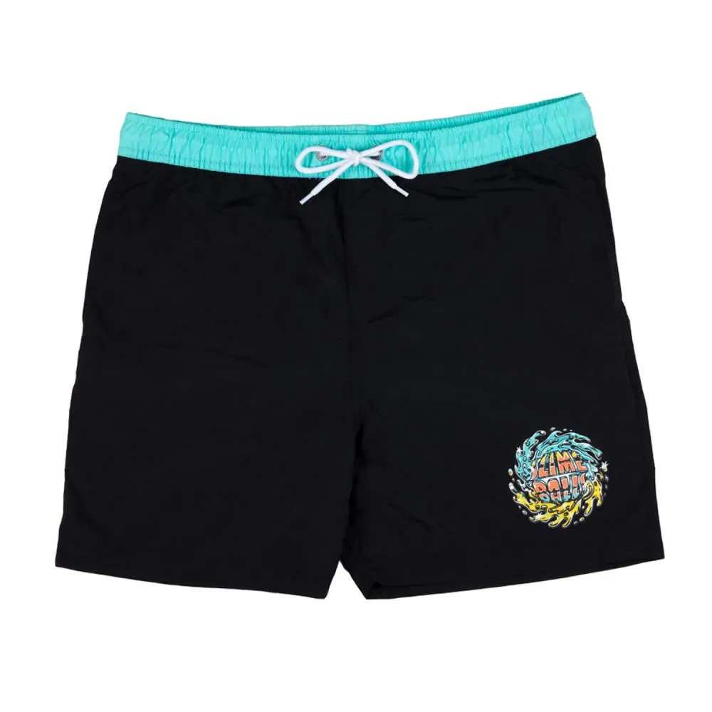 Santa Cruz Swim Shorts SB Logo Chrome Swim Short - Black