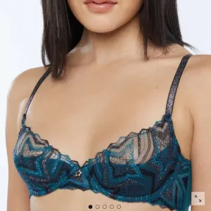Savage X Fenty Shining Star Embroidered Half Cup Plunge Bra