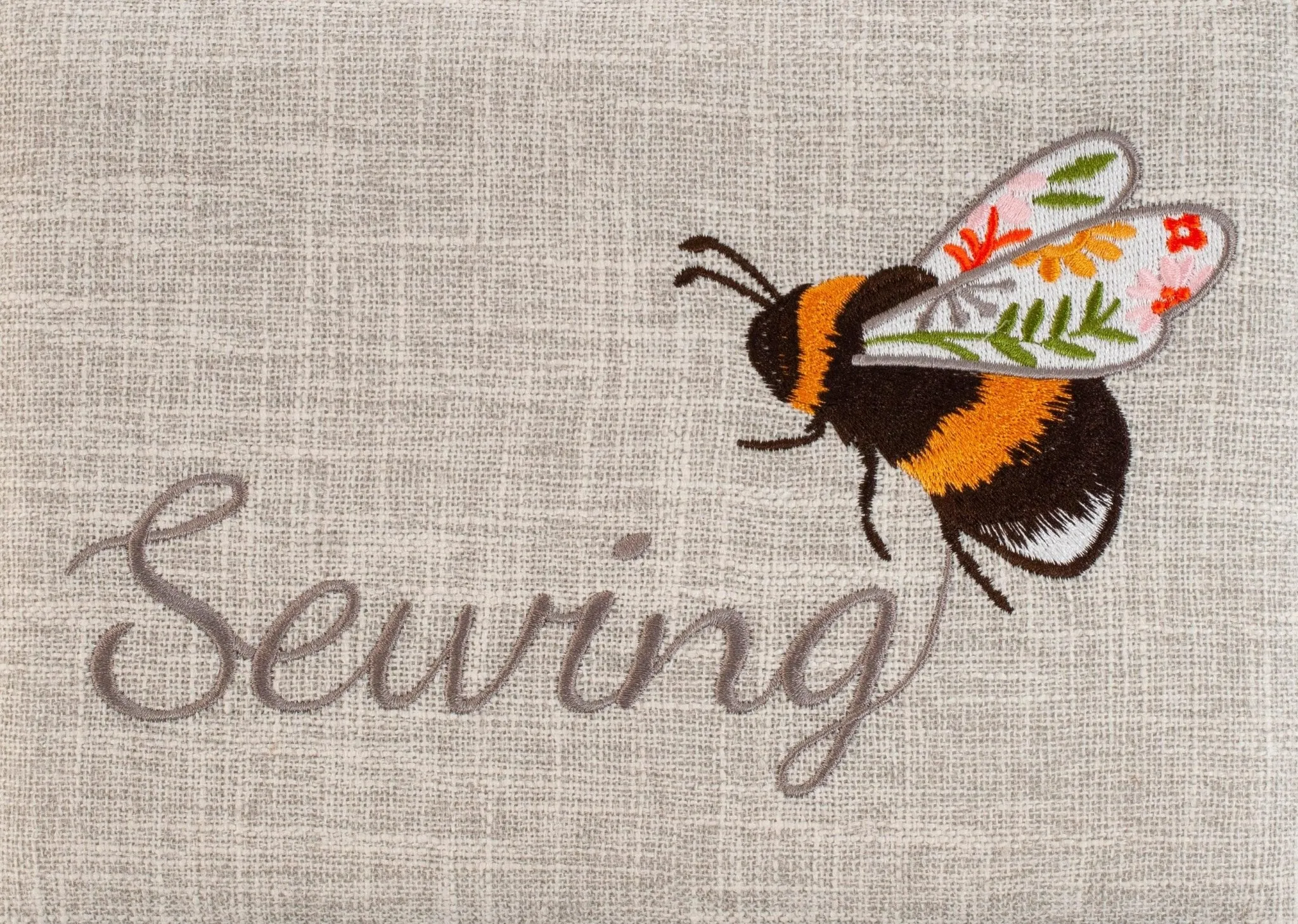 Sewing Box | Hobby Gift | Embroidered Bees - Sewing Bee