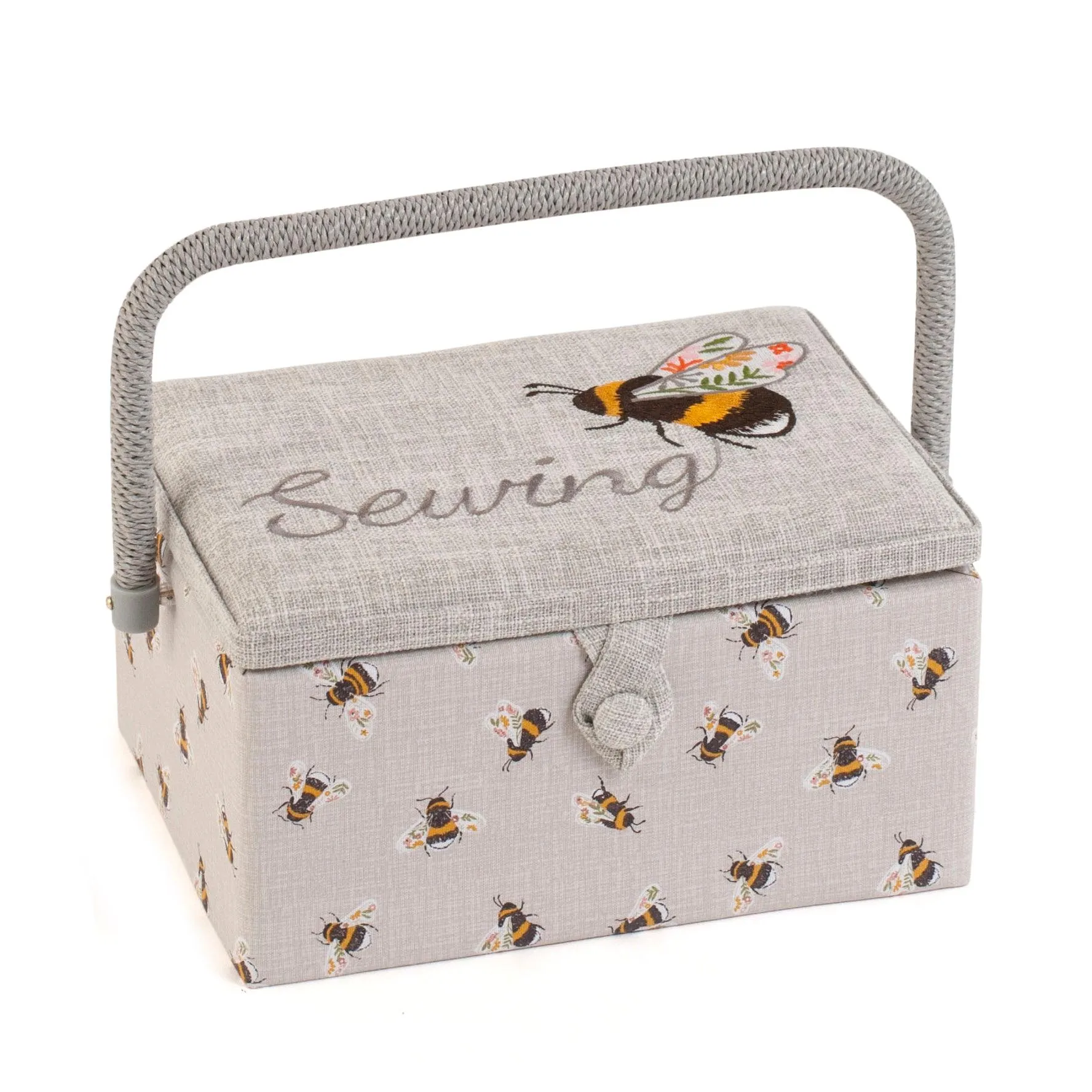 Sewing Box | Hobby Gift | Embroidered Bees - Sewing Bee